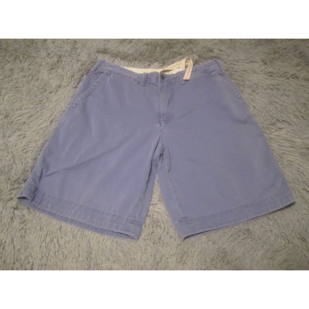 Polo Ralph Lauren Shorts Mens 32 Blue Casual Chino Flat Front Cotton